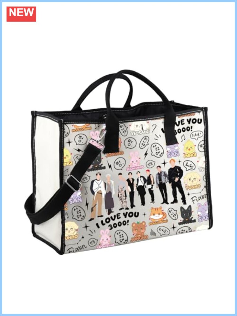 Canvas Tote Bag with Adjustable Straps for Music Lovers